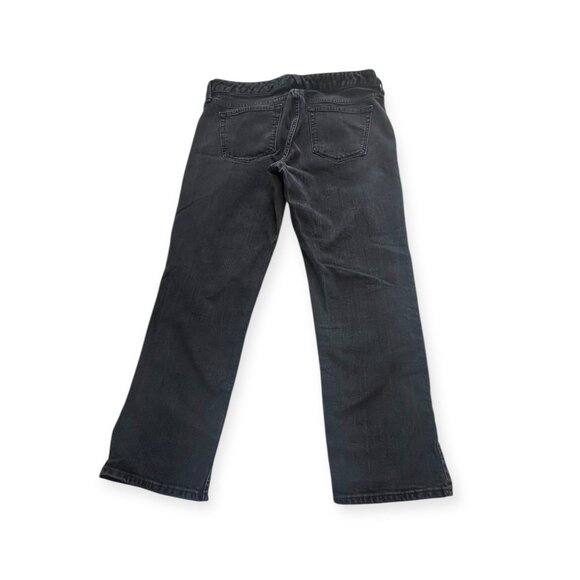 Gap Real Straight Black Petite Jeans 32R Mid-Rise Stretch Denim Classic Fit Wome - Picture 6 of 13
